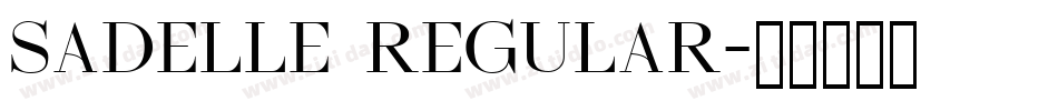 Sadelle Regular字体转换